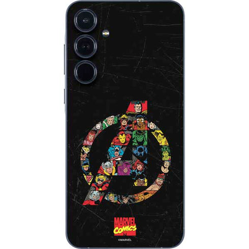 Marvel Classic Comics Avengers Logo Galaxy A35 5G Skin